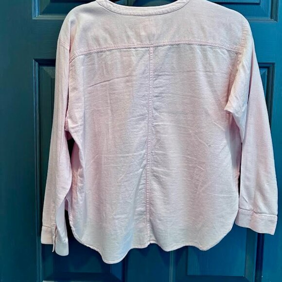 Ann Taylor Loft Henley top light peach colored size Medium - Picture 3 of 4
